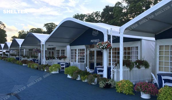 9m (30ft) wide arch roof with extension gable in PGA US Tour